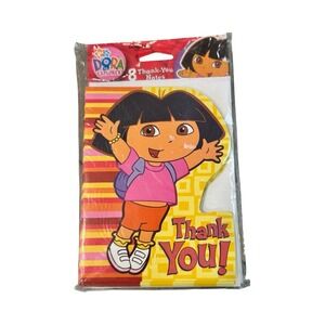 Dora the Explorer Thank You Notes 8 Count with Envelopes Kids Party Supplies New